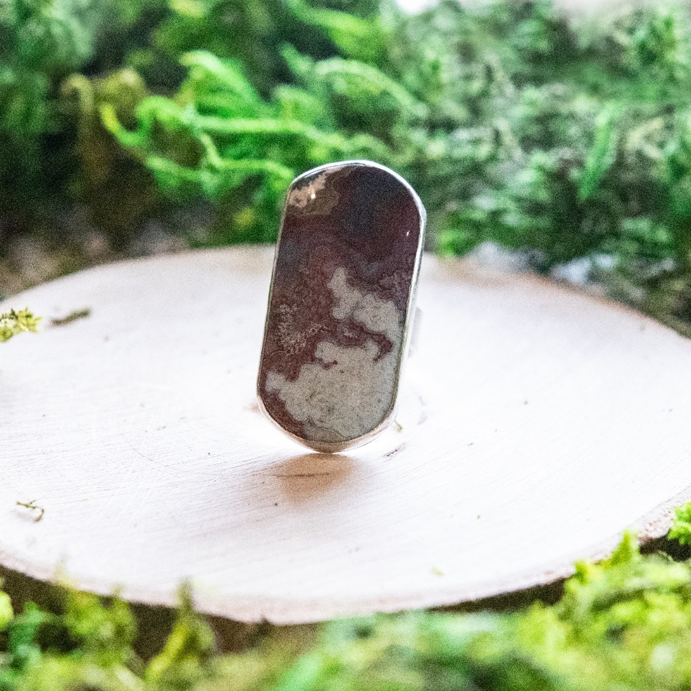 Mexican Crazy Lace Agate Silver Ring